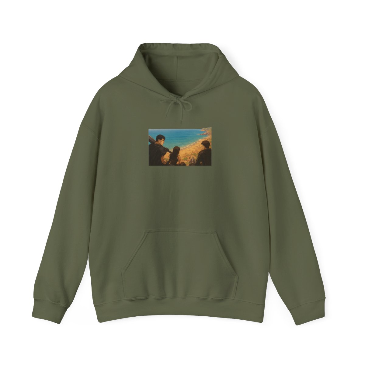 Berserk Enoch Village Scene All Over Print Hoodie - alternate angle 4, merchandise