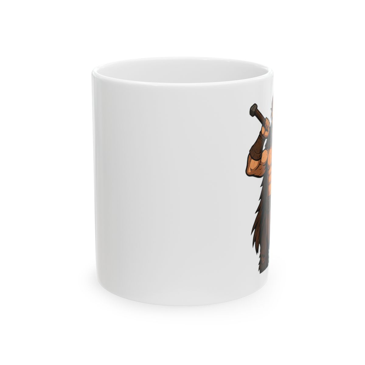 Last Berserker Charge Silhouette | Viking Mug, Norse Coffee Cup, Warrior Gift - alternate angle 1, merchandise