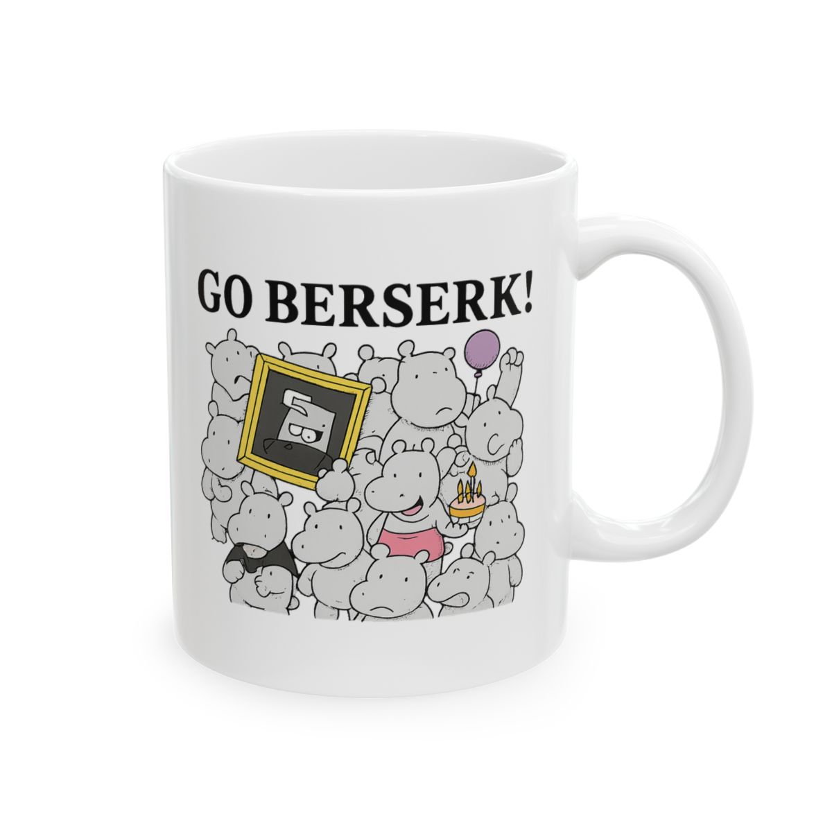 Hippos Go Berserk Sandra Boynton Whimsical Mug