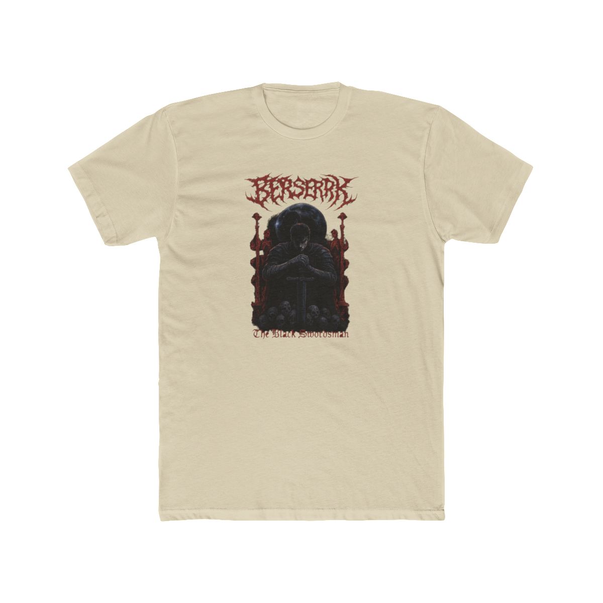 Berserk Black Swordsman Skulls Graphic T Shirt - alternate angle 5, merchandise
