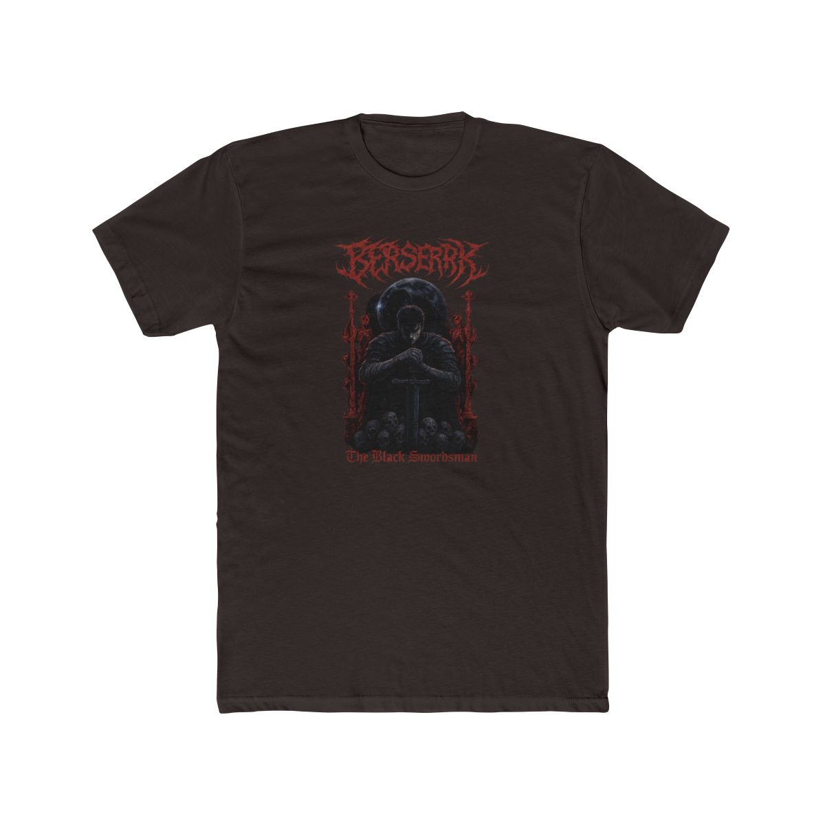 Berserk Black Swordsman Skulls Graphic T Shirt - alternate angle 4, merchandise