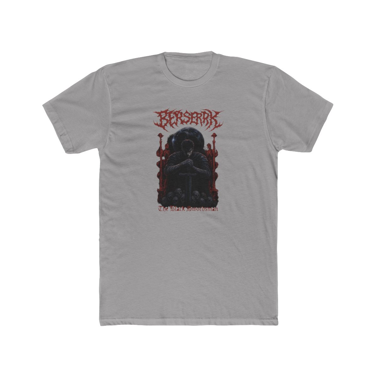 Berserk Black Swordsman Skulls Graphic T Shirt - alternate angle 3, merchandise