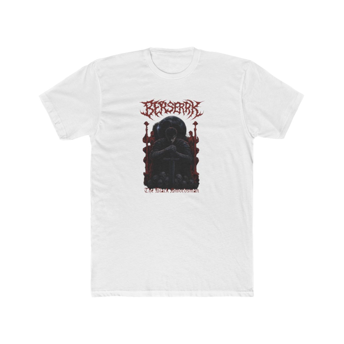 Berserk Black Swordsman Skulls Graphic T Shirt - alternate angle 2, merchandise