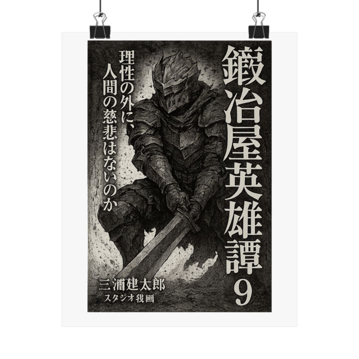 Skull Knight Berserk Anime Poster | Vintage Minimalist Wall Art Print - alternate angle 5, merchandise