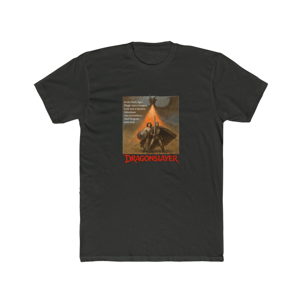Epic Dragonslayer Fantasy Warrior T Shirt - alternate angle 2, merchandise