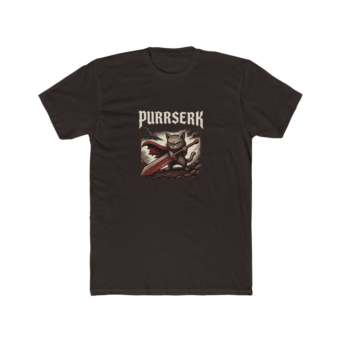 Purrserk Cat Berserk Anime Dark Humor T Shirt - alternate angle 2, merchandise