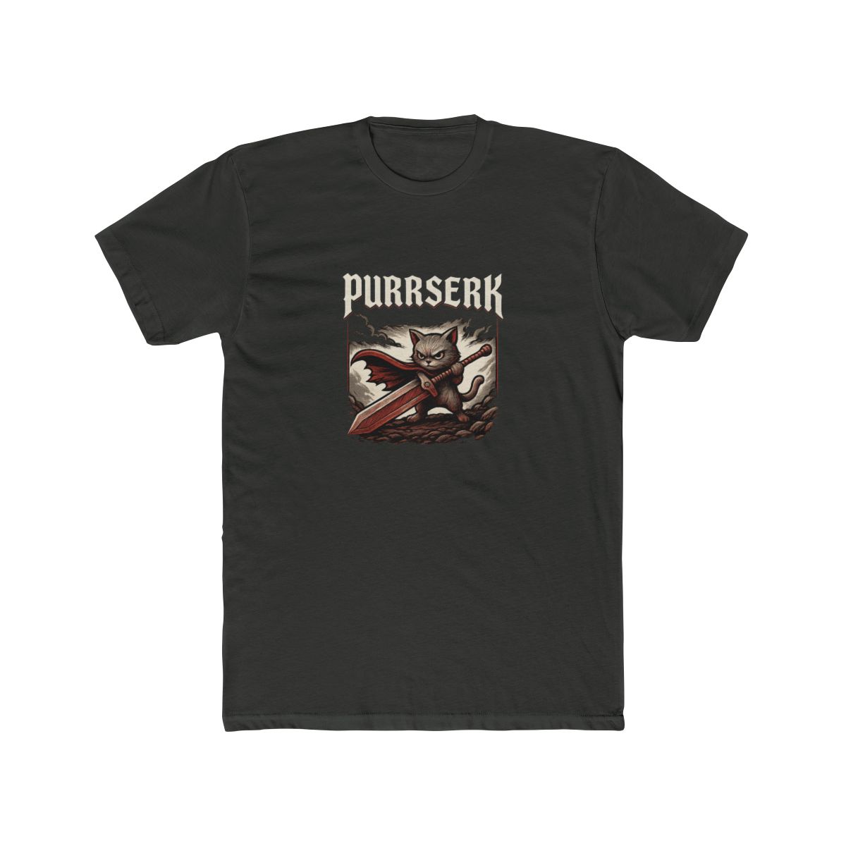 Purrserk Cat Berserk Anime Dark Humor T Shirt - alternate angle 5, merchandise