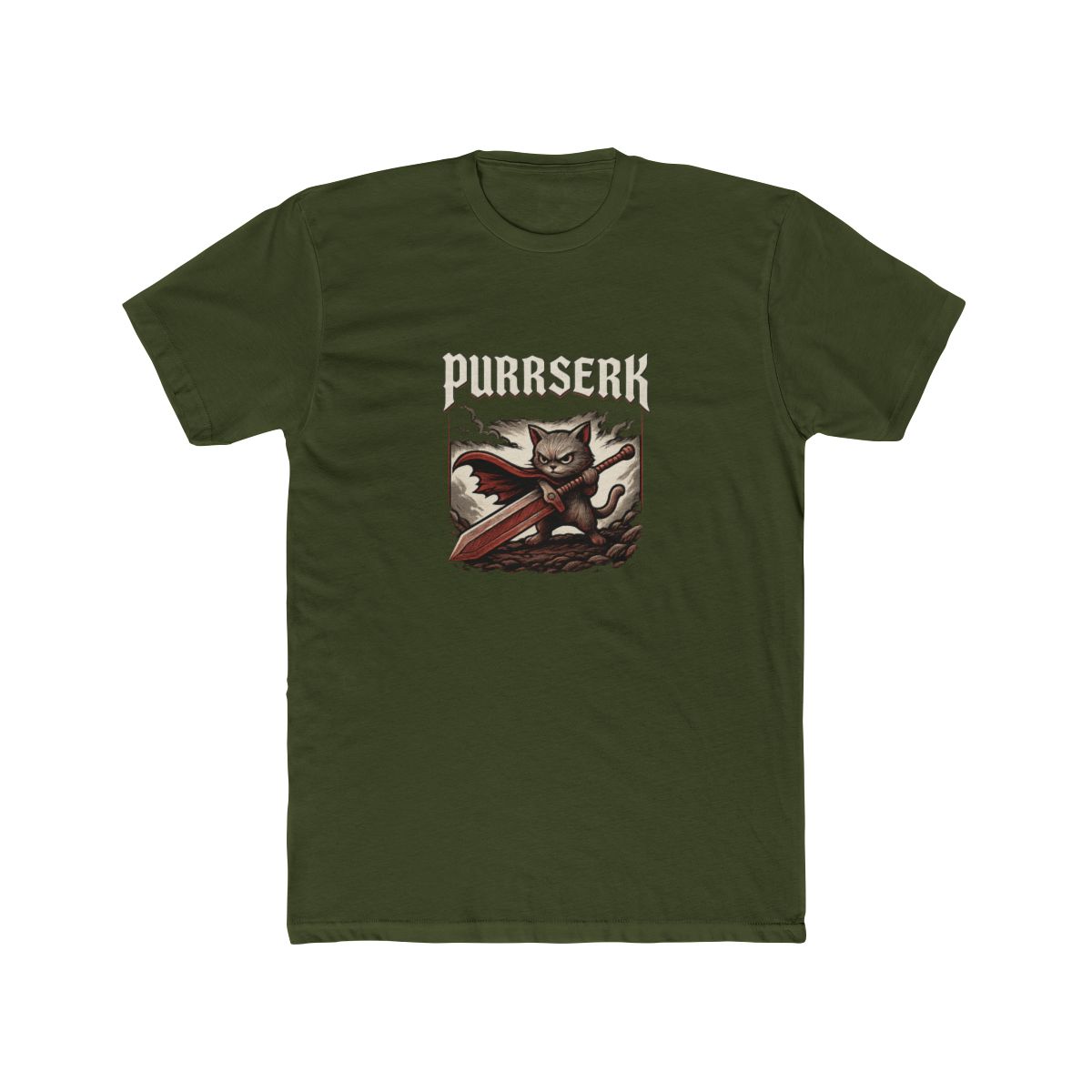 Purrserk Cat Berserk Anime Dark Humor T Shirt - alternate angle 4, merchandise