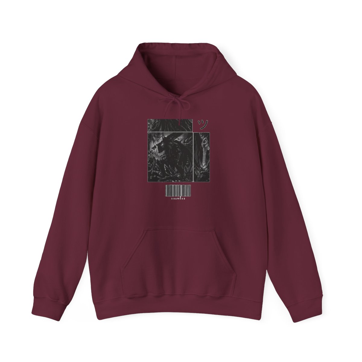Berserk Guts Fierce Portrait Anime Hoodie - Manga Warrior Gift - alternate angle 3, merchandise