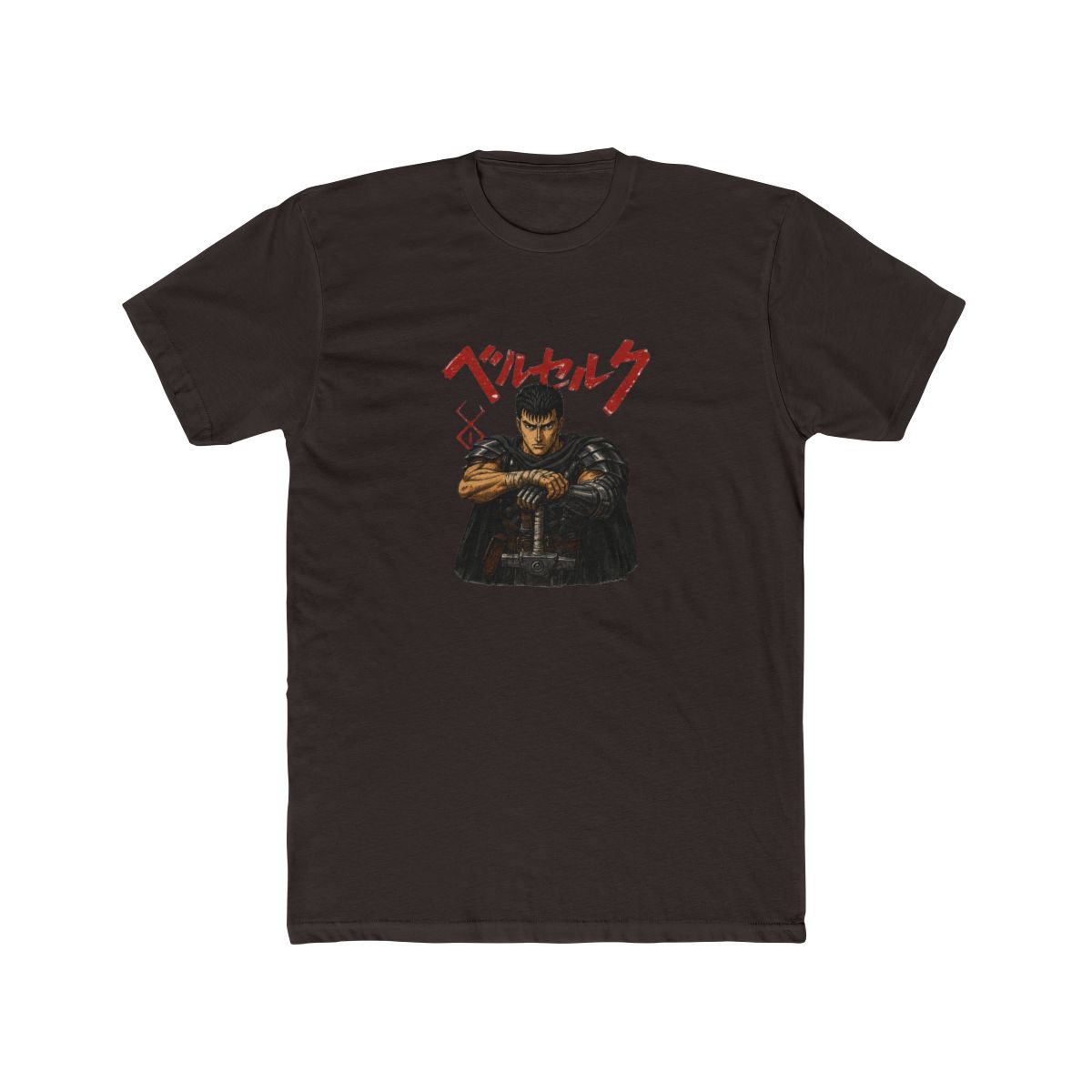 Berserk Guts Black Swordsman Vintage Manga T Shirt - Dark Fantasy Gift - alternate angle 2, merchandise