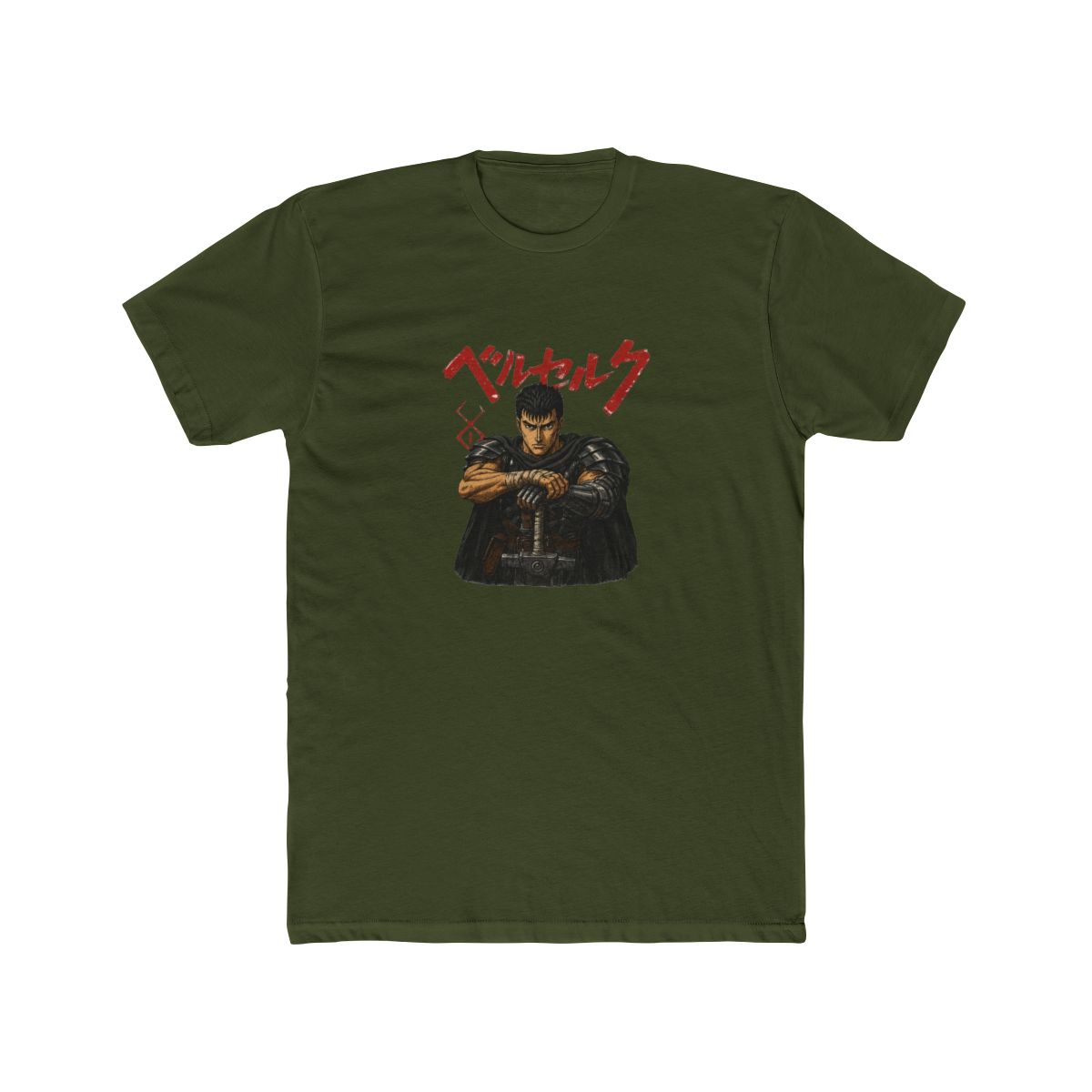 Berserk Guts Black Swordsman Vintage Manga T Shirt - Dark Fantasy Gift - alternate angle 5, merchandise
