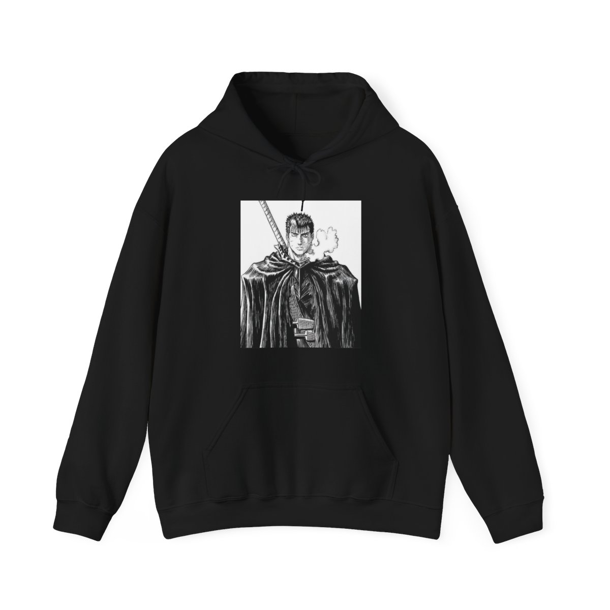 Berserk B&W Hoodie - alternate angle 2, merchandise