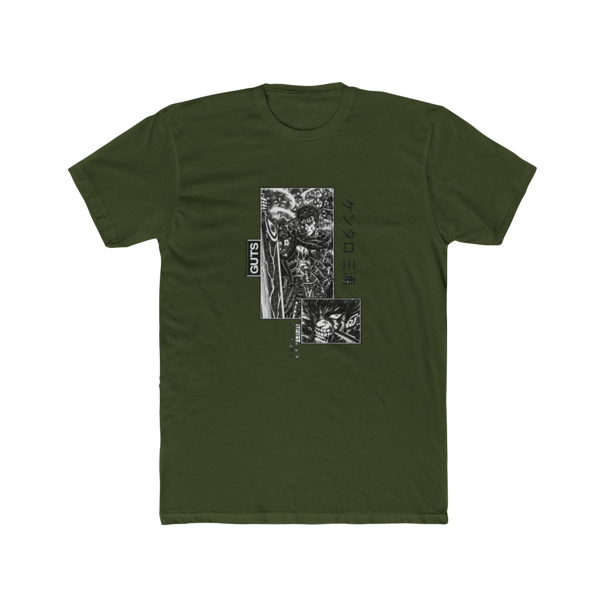 Berserk Guts Acid Wash Oversize T Shirt - Anime Manga Warrior Fan Gift - alternate angle 2, merchandise
