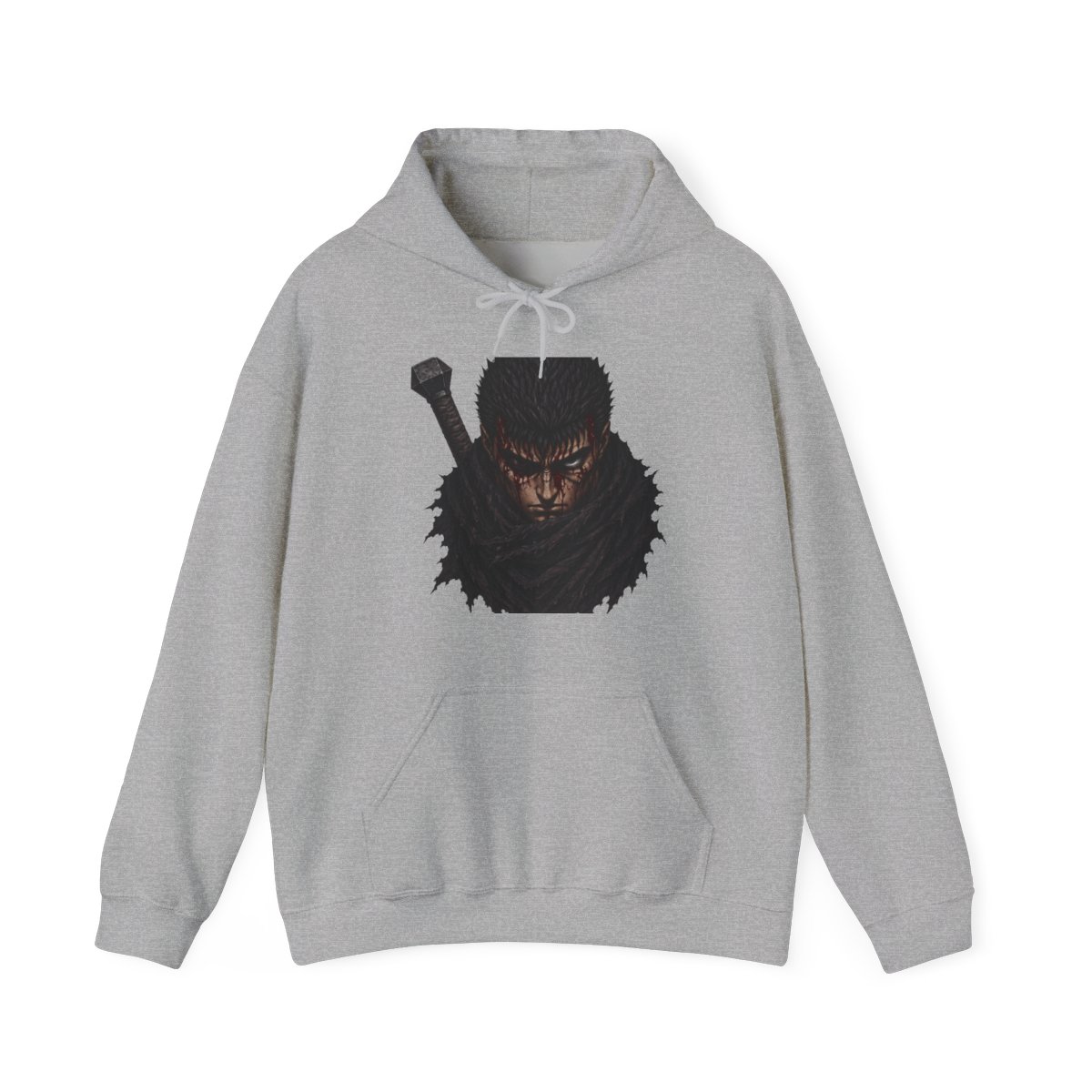 Berserk Guts Epic Anime Hoodie - Warrior Fan Gift - alternate angle 2, merchandise