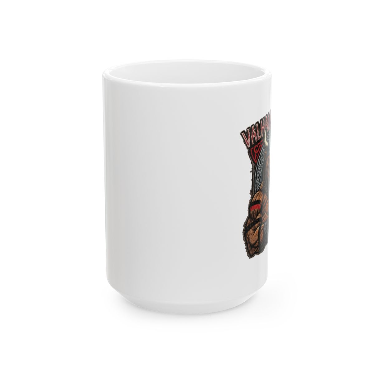 Valhalla Awaits Viking Berserker Warrior Bear Mug - Norse Gamer Gift - alternate angle 2, merchandise