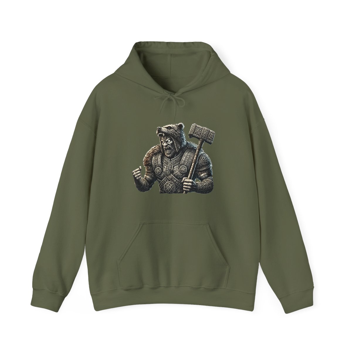 Viking Berserker Two-Tone Hoodie - Norse Warrior Gear - alternate angle 4, merchandise