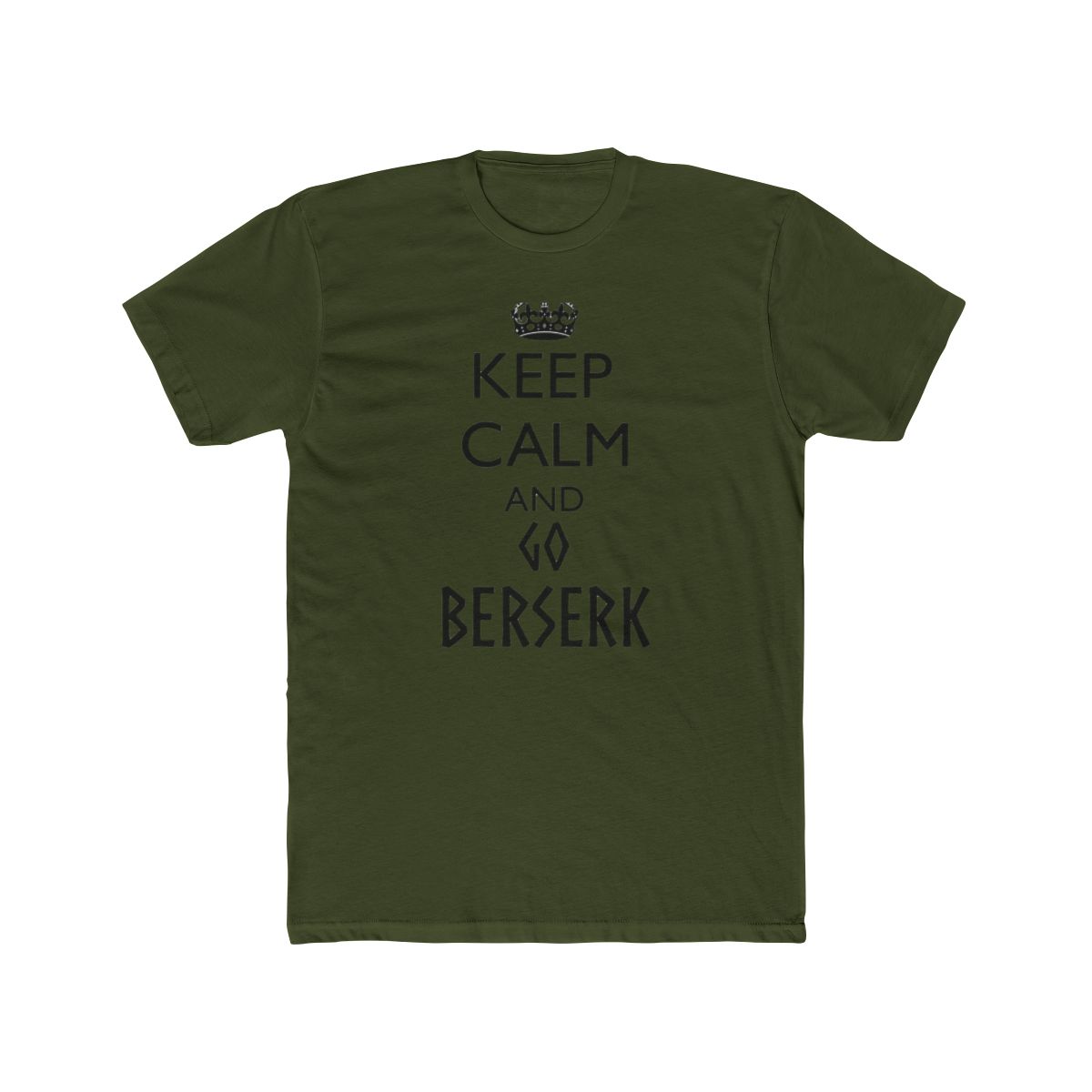 Keep Calm and Go Berserk Funny Parody T Shirt - Gym Warrior Gift - alternate angle 2, merchandise