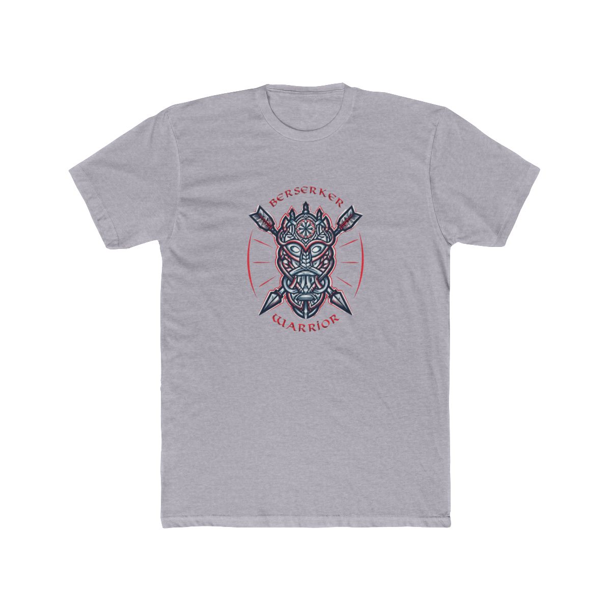 Berserk Viking Mask Celtic T Shirt - Warrior Gym Gear - alternate angle 4, merchandise