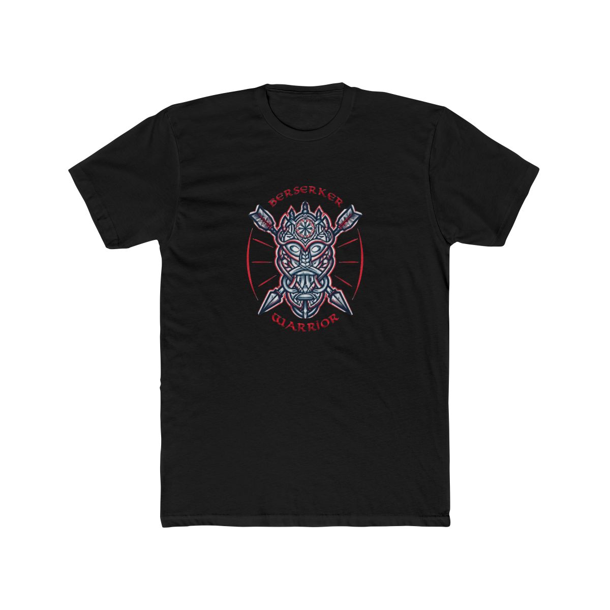 Berserk Viking Mask Celtic T Shirt - Warrior Gym Gear - alternate angle 3, merchandise