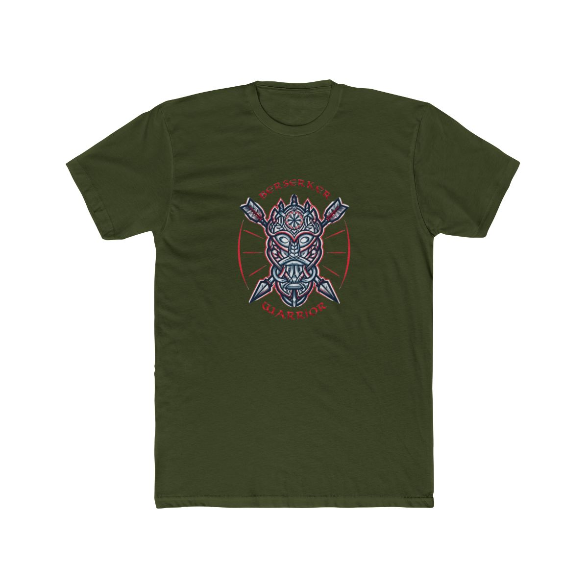 Berserk Viking Mask Celtic T Shirt - Warrior Gym Gear - alternate angle 5, merchandise