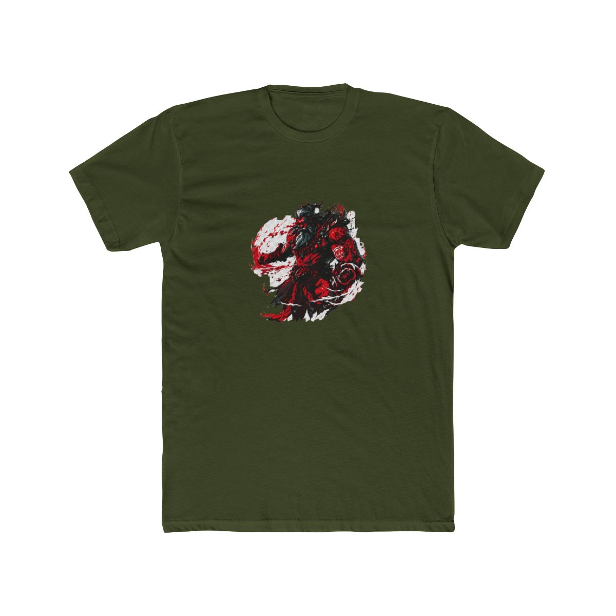 Crimson Berserker Monkey Warrior T Shirt - Fantasy Gamer Gift - alternate angle 4, merchandise