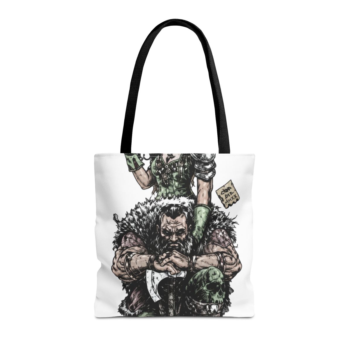 Huntress Berserker Vanguard Fantasy Bags | Bold Reusable Shopping Bag - alternate angle 2, merchandise