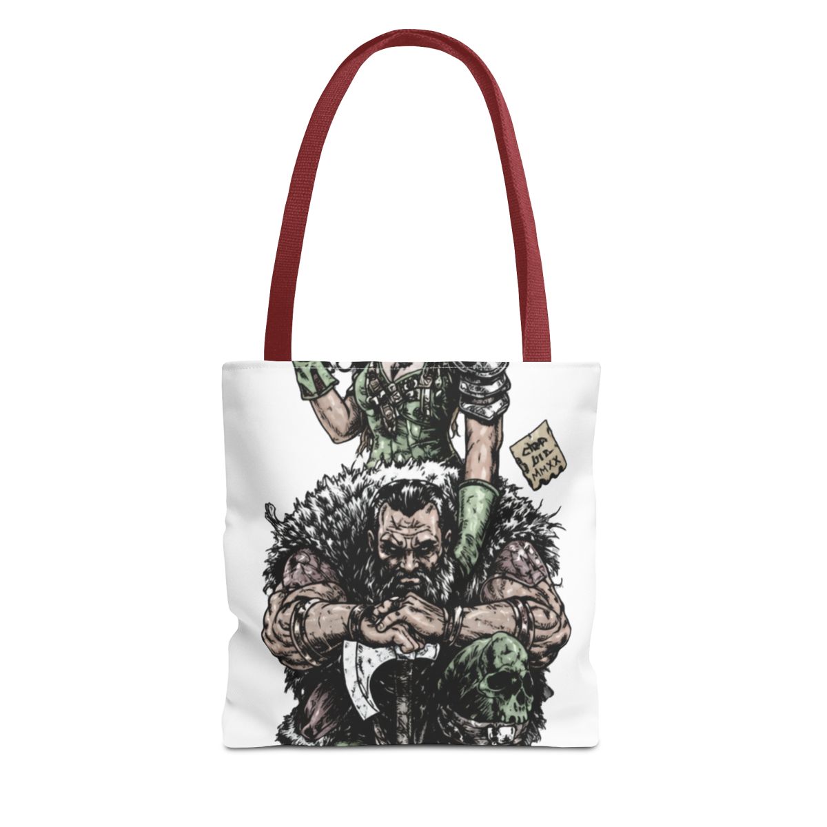 Huntress Berserker Vanguard Fantasy Bags | Bold Reusable Shopping Bag - alternate angle 4, merchandise