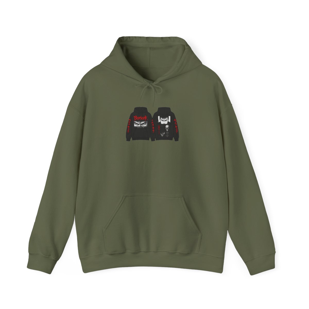 Berserk Guts Vintage Acid Wash Anime Hoodie - Warrior Fan Gear - alternate angle 3, merchandise