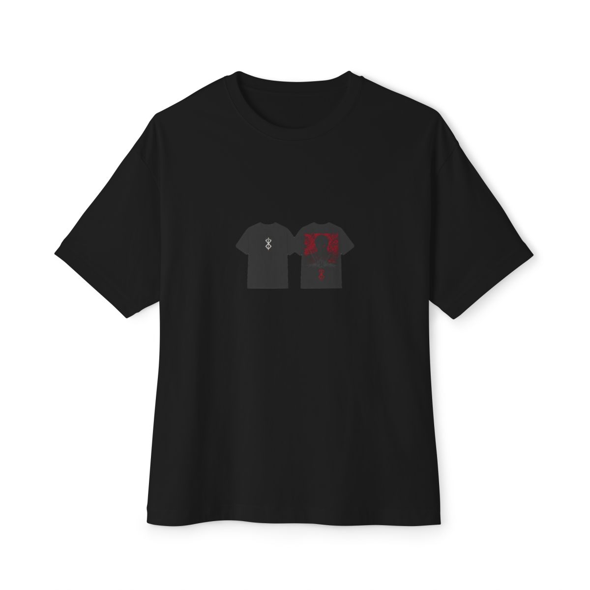 Berserk Guts Black Swordsman Oversized T-Shirt - Anime Manga Fan Gift