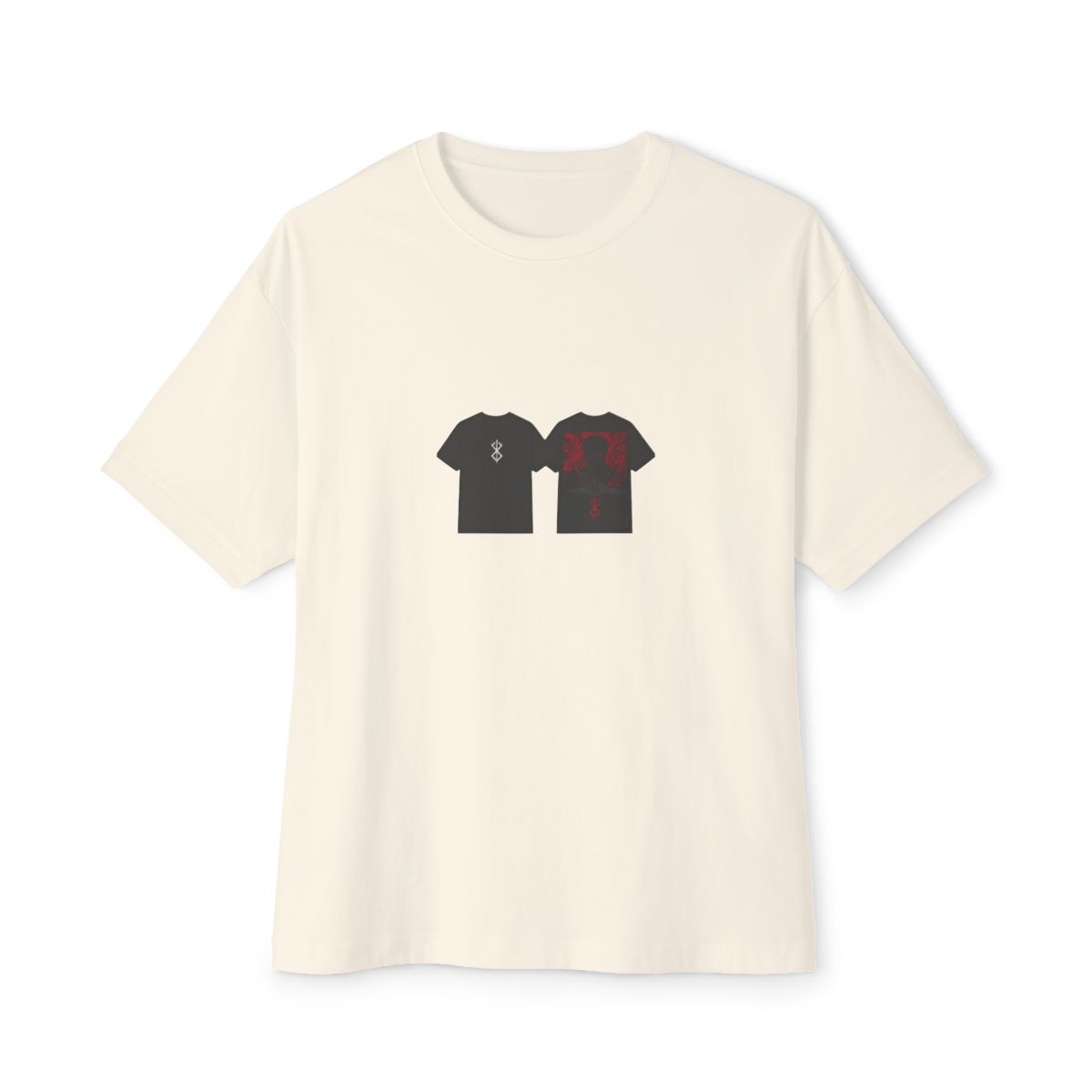 Berserk Guts Black Swordsman Oversized T-Shirt - Anime Manga Fan Gift - alternate angle 3, merchandise