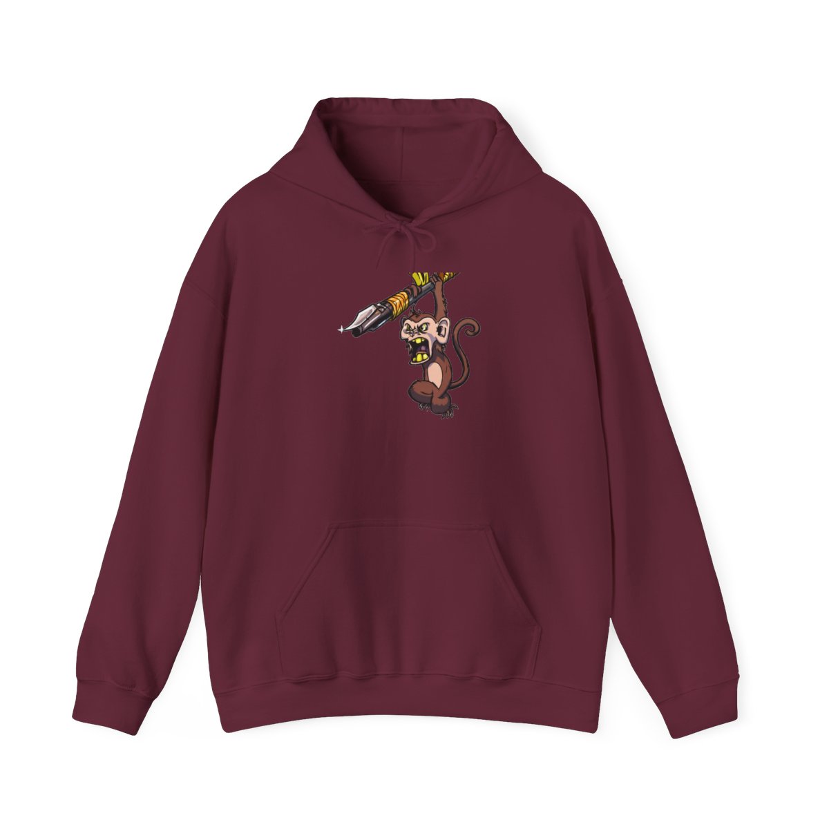 Berserk AK47 Monkey Two-Tone Hoodie - Wild Streetwear Essential - alternate angle 5, merchandise