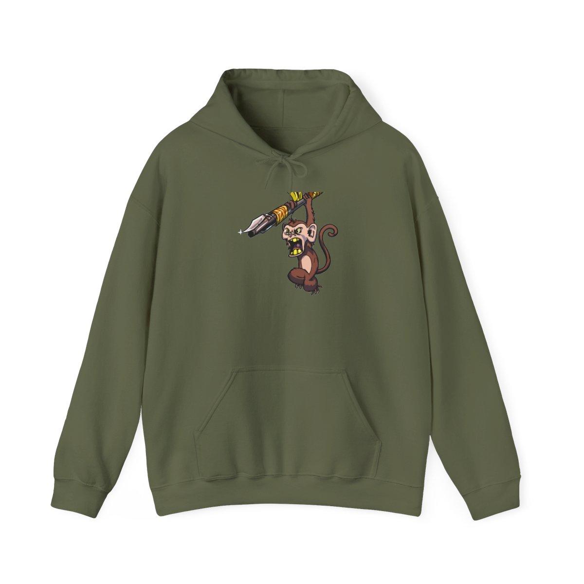 Berserk AK47 Monkey Two-Tone Hoodie - Wild Streetwear Essential - alternate angle 4, merchandise