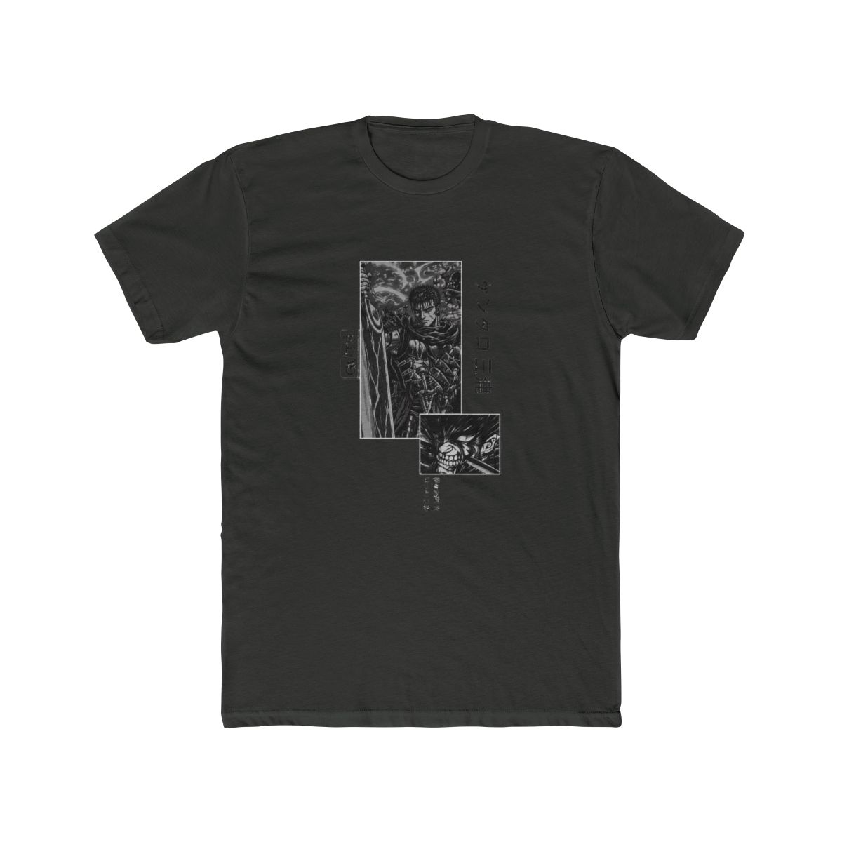 Guts Berserk Vintage Washed T Shirt – Dark Fantasy Anime Graphic Tee – Oversized Streetwear Shirt - alternate angle 3, merchandise