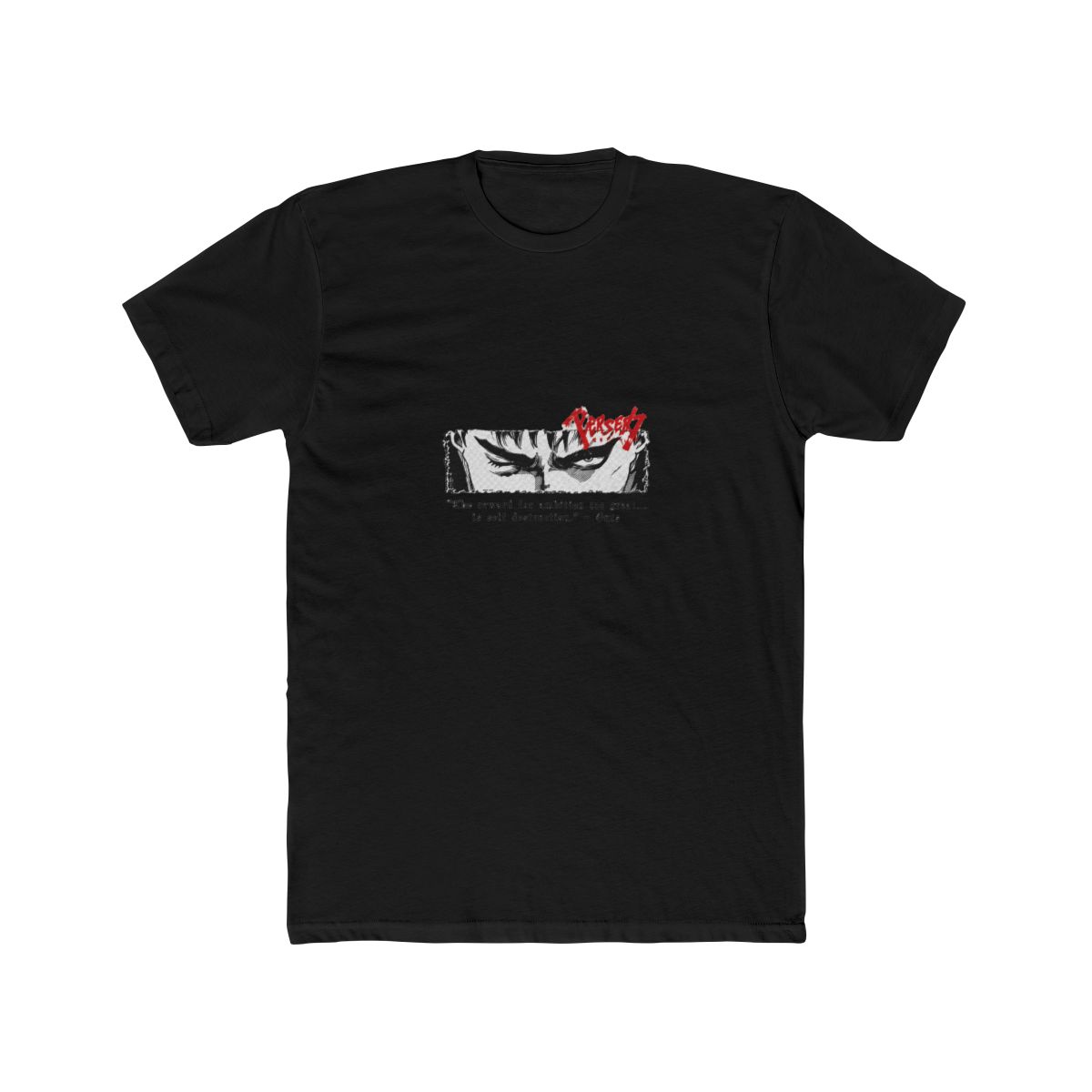 Berserk "T character eyes Japanese" Unisex Tee - alternate angle 3, merchandise