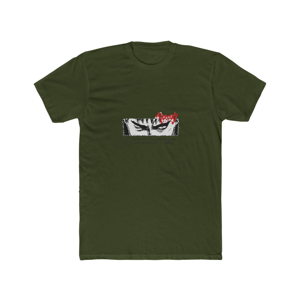 Berserk "T character eyes Japanese" Unisex Tee - alternate angle 5, merchandise