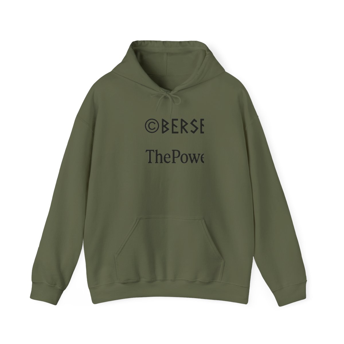 Black hooded Hoodie with the word "BERSERKER" written in white runes on the front - alternate angle 4, merchandise