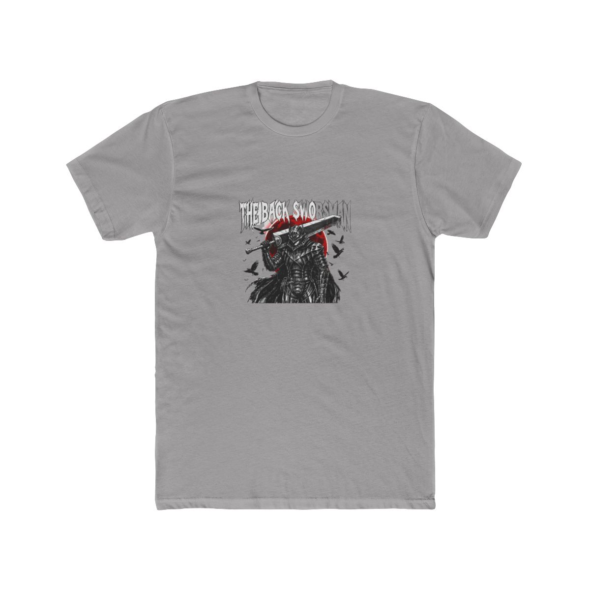 Black T Shirt with a graphic of an armored warrior wielding a large sword, set against a red circle. The text "THE BACK-SWORSMAN" is above the warrior. The shirt also has the text "DEATH ANGEL MERCH... - alternate angle 3, merchandise