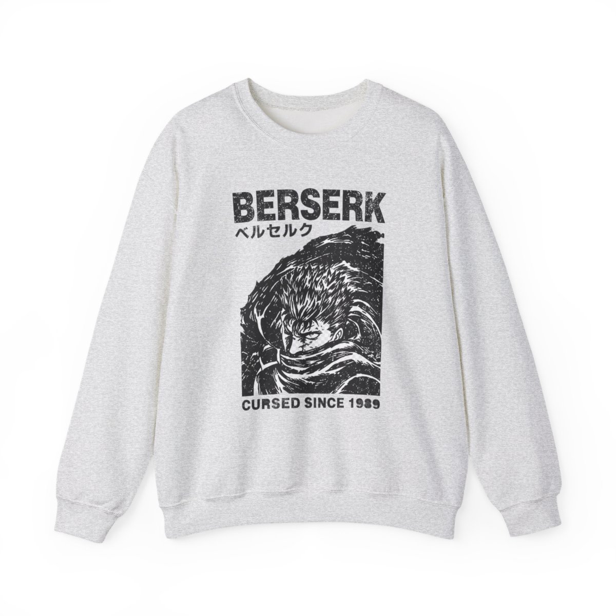 Vintage Berserk Manga Anime Crewneck - alternate angle 2, merchandise