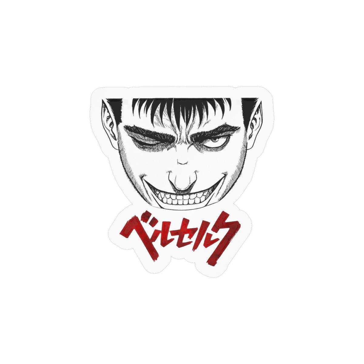 Berserk Car Sticker Vinyl – Guts Holographic Vinyl Waterproof Decal for Laptop Bumper | Anime Merch Car Accessories Manga Dark Fantasy Sticker Berserk Decor (Guts)
