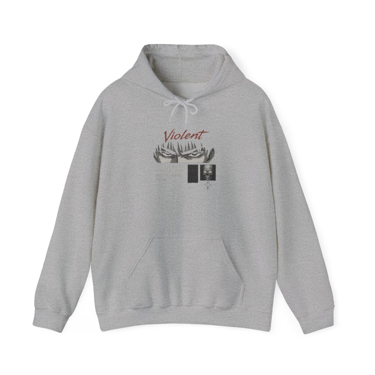 Berserk Anime Hoodie, Guts Manga Graphic Hoodie, Vintage Washed Streetwear, Dark Aesthetic Pullover, Oversized Hoodie - alternate angle 2, merchandise