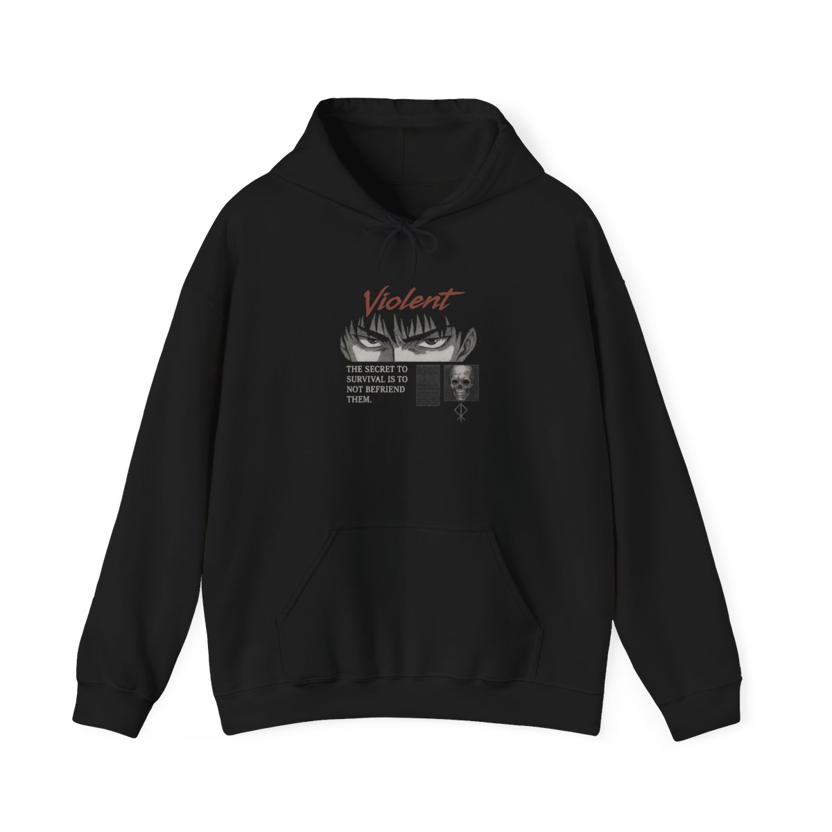 Berserk Anime Hoodie, Guts Manga Graphic Hoodie, Vintage Washed Streetwear, Dark Aesthetic Pullover, Oversized Hoodie - Official Hoodies merchandise