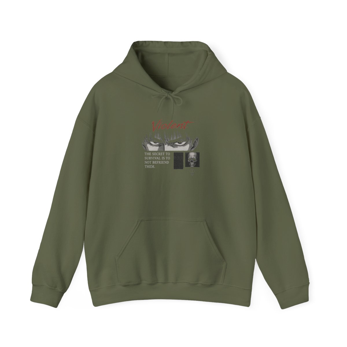Berserk Anime Hoodie, Guts Manga Graphic Hoodie, Vintage Washed Streetwear, Dark Aesthetic Pullover, Oversized Hoodie - alternate angle 4, merchandise