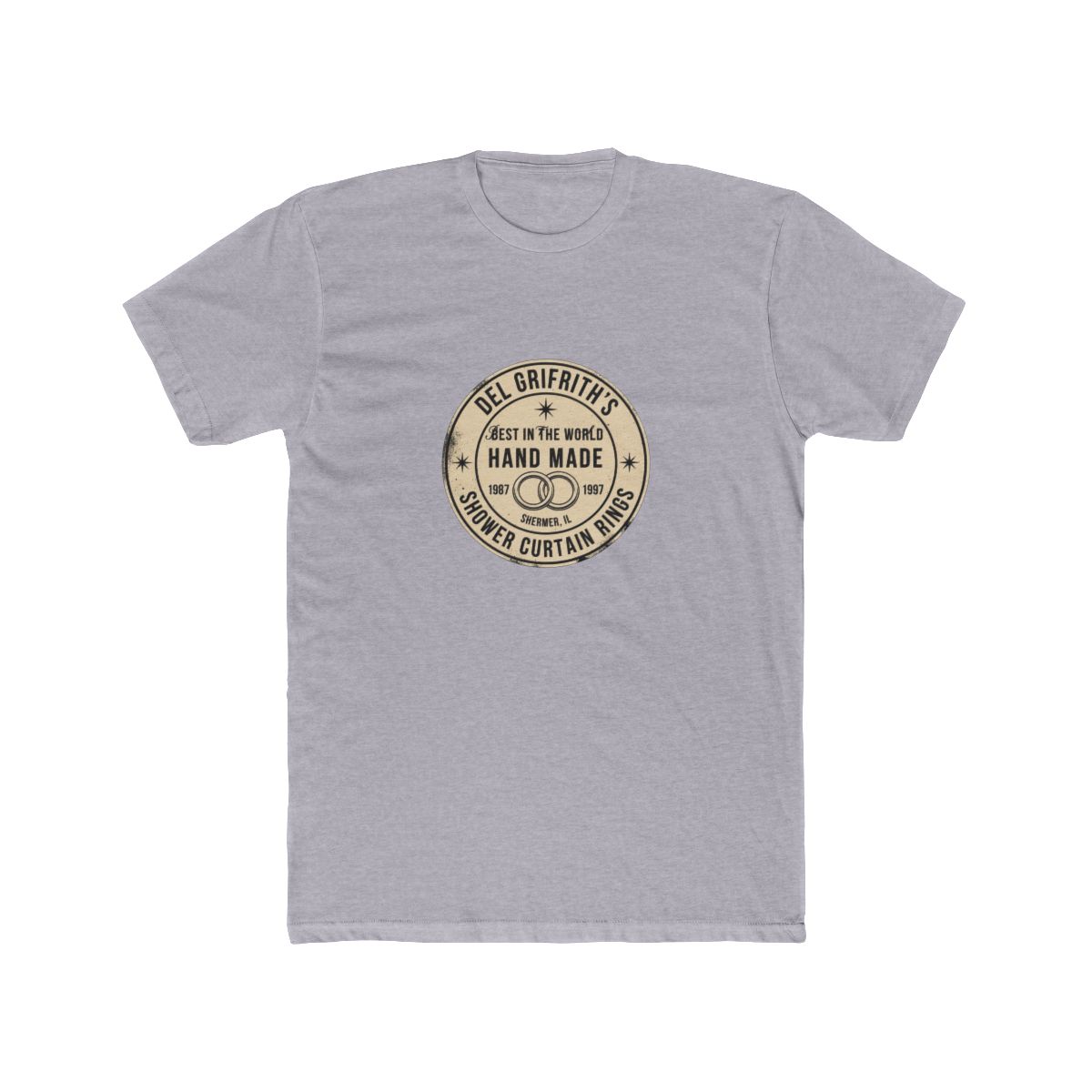 Del Griffith's Shower Curtain Rings - Shermer, IL T Shirt - alternate angle 3, merchandise