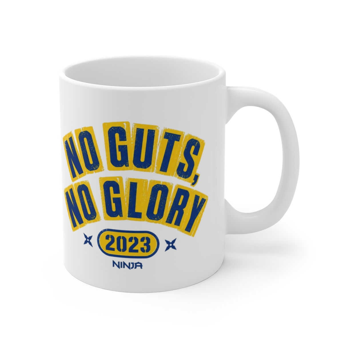 Ninja "No Guts, No Glory" White Mug