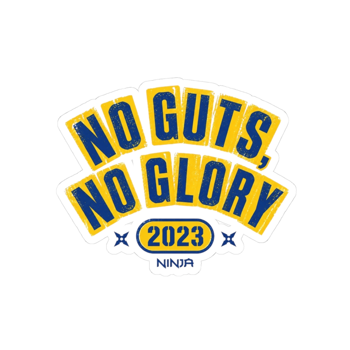 Ninja "No Guts, No Glory" Sticker - alternate angle 1, merchandise