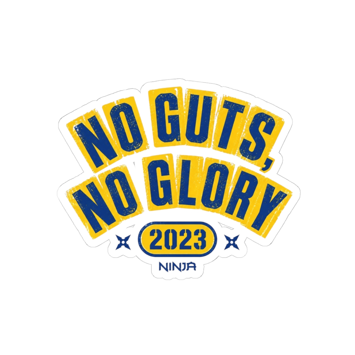 Ninja "No Guts, No Glory" Sticker - alternate angle 3, merchandise