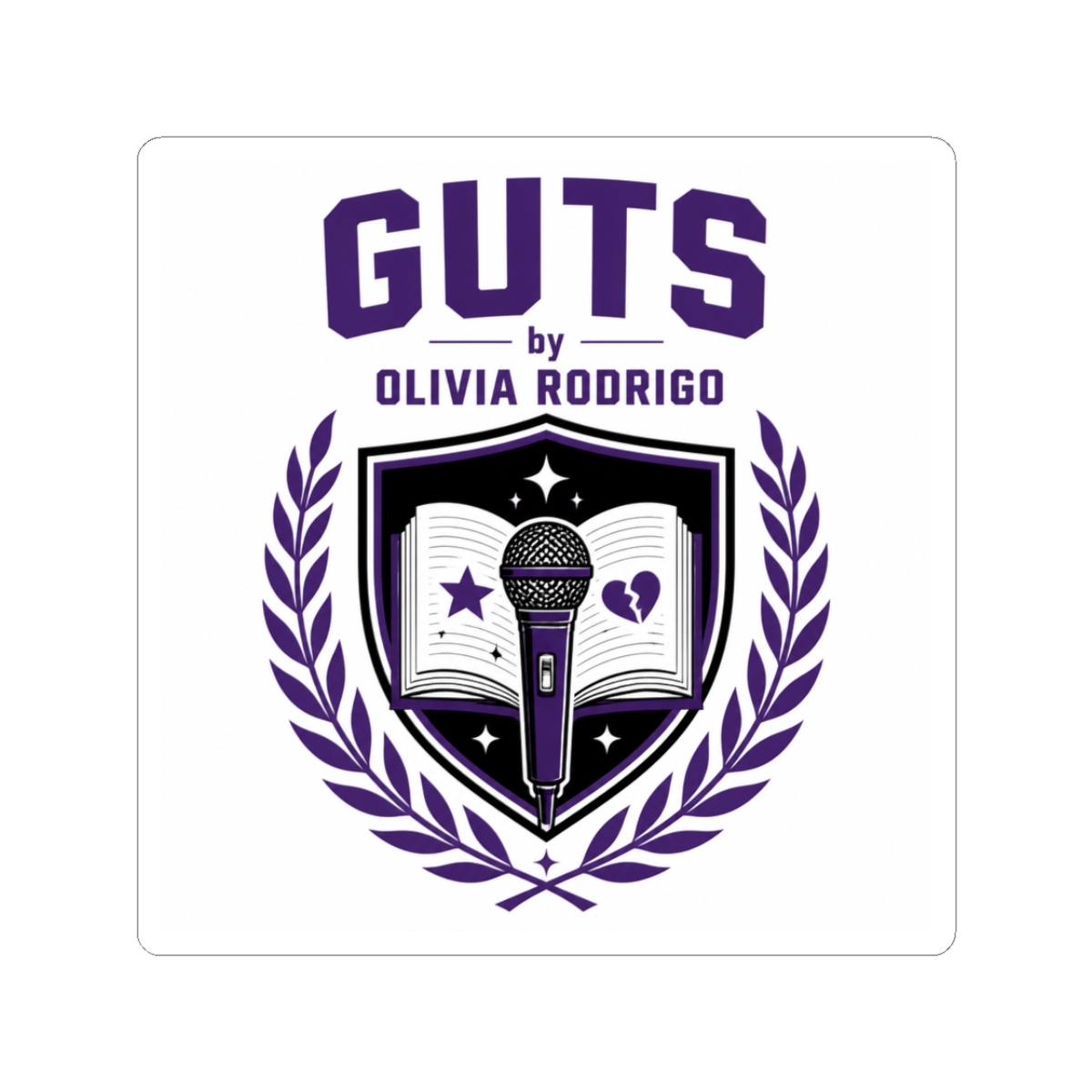 Olivia Rodrigo "GUTS by Olivia Rodrigo" Sticker - alternate angle 1, merchandise