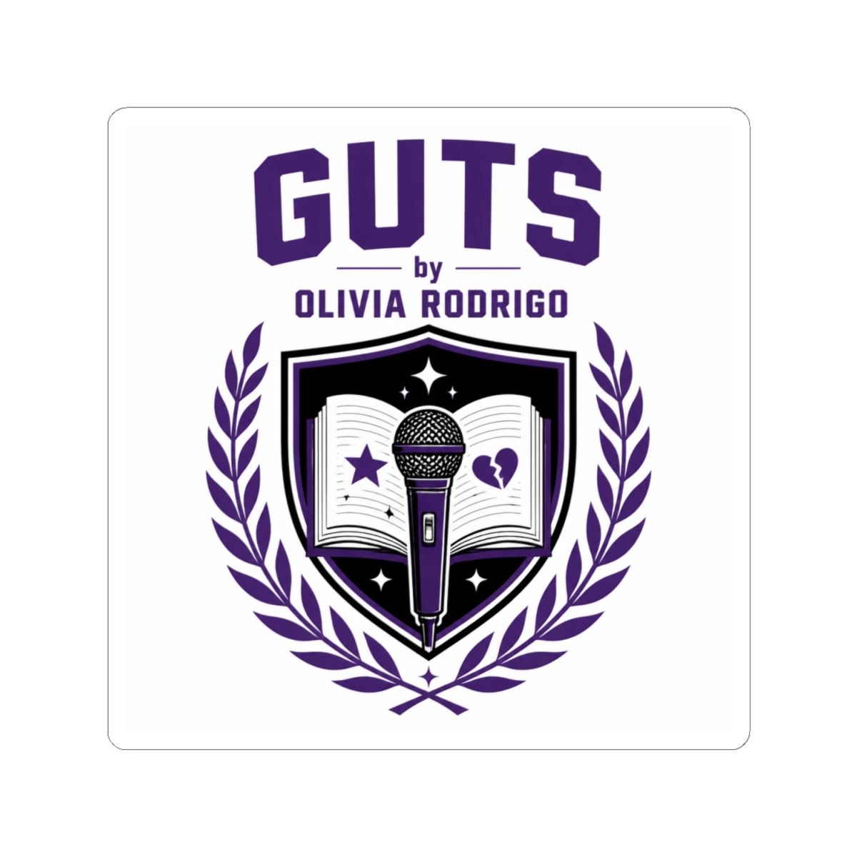 Olivia Rodrigo "GUTS by Olivia Rodrigo" Sticker - alternate angle 2, merchandise